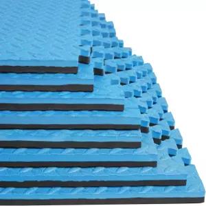 홀리머스 1인치 두께 48제곱피트 EVA 폼 운동 체육관 매트 12개 - 가정용 무거운 기구 바닥재용 퍼즐 바닥