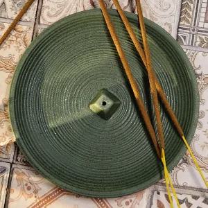 인센스 스틱 홀더 접시형 그린향 향통 받침대 꽂이 트레이