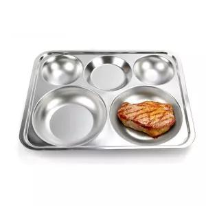 업소용 원형3찬 보급형 스텐식판 중군대 학교 위생 배식 병원