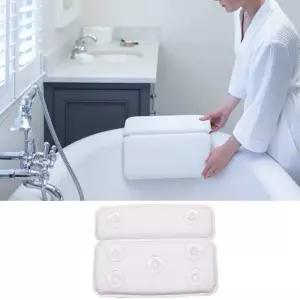 키밍 접이식 욕조베개 방수쿠션 호텔 가정 미끄럼방지샤워 편안한베게 머리 목베개 흡착 논슬립 반신 압착