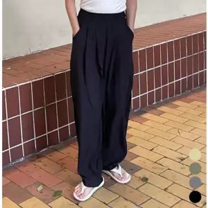 밴딩 핀턱 와이드 배기 바지 LM-0137여자트레이닝 여성 밴바지 팬츠 용팬츠 여성용 트레이닝복 운동