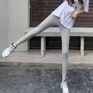 데일리룩 무지 레깅스 여성 베이직 스판 밴딩 팬츠그레이 요가복 필라테스 편안한바지 운동 쫀쫀한 데일리