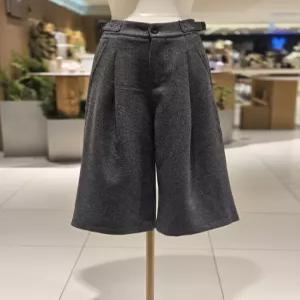 그레이 울 기모 원턱 버뮤다 팬츠 SK4PTC06