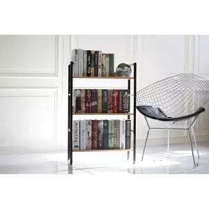 이지심플 책장겸용선반 3단인테리어 인오픈 주방메탈 작은 진열 철제인 경량 공간 삼단 철재수납 책꽂이 케