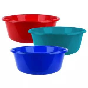 국산 플라스틱 하모니 컬러 다라이 13호 (색상랜덤)세숫대야 고무 고무통 김장 PP 대형