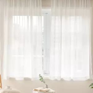 소프트 쉬폰 커튼 핀형 작은창형 작은 문쉬 커텐 인테리어 디자인