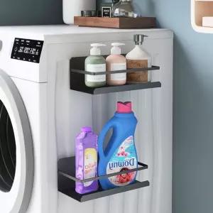 1+1 세탁기 냉장고 자석 선반 현관문 세탁실 무타공 마그네틱 부착 옆 수납 보관함 수납함 거치대 건조기