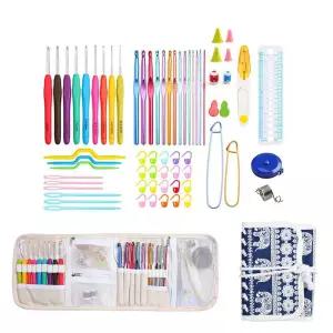 DIY 뜨개용품 풀장착 코바늘 파우치 세트질바늘 질세트 치세트 실용 바늘