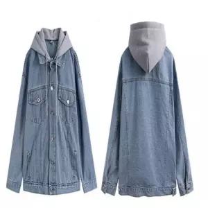 간절기 데일리 데님후드자켓캐주얼 청자켓 아우터 자켓