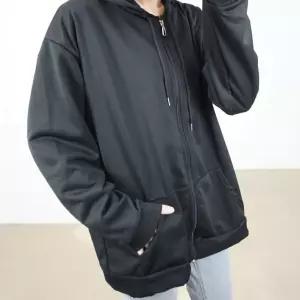 남여공용 베이직 후드 집업 루즈핏 점퍼 빅사이 모자티 가디건 트레이닝복 무지 업티