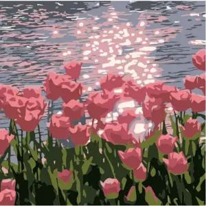 하모니아트 DIY 유화그리기 세트 20x20 튤립 물결아이러브페인팅 그림 재료 취미 그리기 DIY명화그리기 DIY