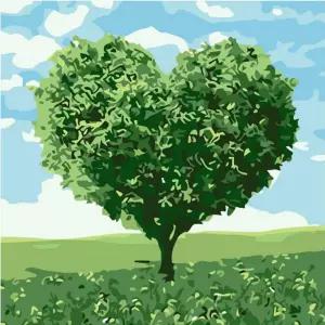 하모니아트 DIY 유화그리기 세트 20x20 하트 나무아이러브페인팅 그림 재료 취미 그리기 DIY명화그리기 DIY