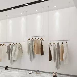 천장형 와이어 파이프 스텐행거 옷가게 매장용 100cm 전시용 진열대 진열용 옷봉 걸이 형행거 디피