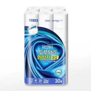 (유한킴벌리) 화장지 두루마리 (25MX30롤)부드러운 가정잡화 집안용품 여행용티슈 미용 휴대용 화장실용 용