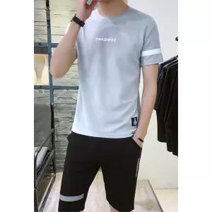 남성스포츠웨어 헬스복 땀안차는 반팔티 반바지셋업/ 캐주얼핏 상하추리닝 쿨링운동복