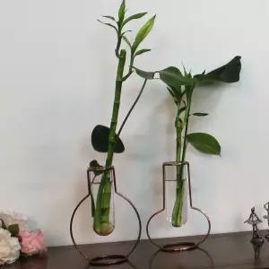 원통 황동수공예 시험관 수경식물 장식 유리 꽃 화병용품 금속품 메탈 인테리어품 소품 콘솔품 신혼부부선