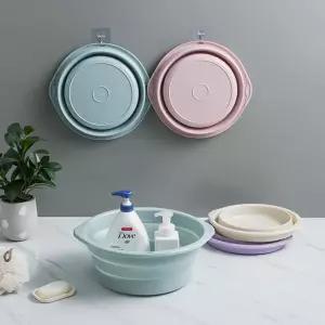 접이식 실리콘 대야 3Size 접이형 폴딩 물바가지 욕실바구니 목욕 세숫 세수 바스