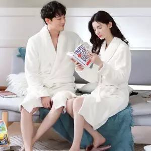 겨울 극세사 샤워가운 목욕 잠옷욕실가운 수면 나이트 호텔 커플