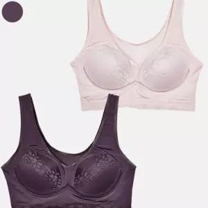 상쾌한 인견 플라워 레이스 풀컵 몰드 B컵 스포츠 브라활동적인 운동용 일상패션 이너탑 깔끔한 모던한 스