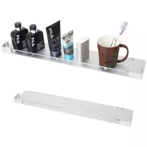 양치컵욕실선반 알루미늄 받침대 무광 수납 일자다용도 수납대 화장실용품 화장실대 모던바스 사각 간편한