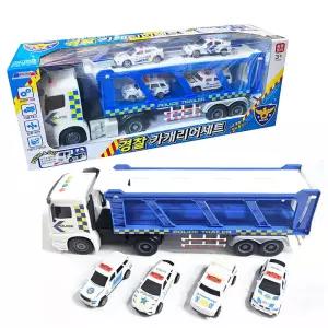 경찰카캐리어세트차장난감 자동차 놀이 어린이 경찰차