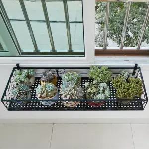 무타공 창문 화분걸이대베란다대 다육이선반 벽걸이 철제다이 창틀