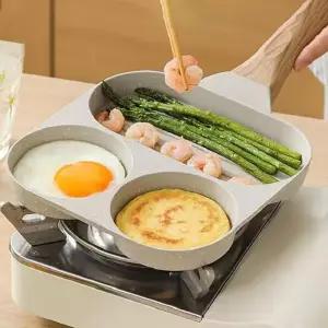 논스틱 코팅 IH 에그팬 후라이 3구에그 감자전 부침개 케이크 굽기 부치기 프라이 브런치 음식데코 요리 논