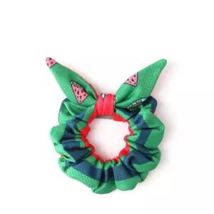 (SCRUNCHIE-WATERMELON) 여성 스포츠 워터멜론 스크런치헤어고무줄 예쁜 포니테일머리끈 타이 여자 디자인