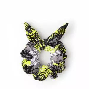 (SCRUNCHIE-CHROME YELLOW) 여성 스포츠 크롬 옐로우 크런치헤어고무줄 예쁜 포니테일머리끈 타이 여자 디