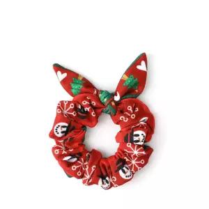 (SCRUNCHIE-X-MAS) 여성 스포츠 크리마스 크런치헤어고무줄 예쁜 포니테일머리끈 타이 여자 디자인 악세사