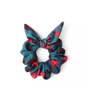(SCRUNCHIE-FLORAL) 여성 스포츠 플로럴 크런치헤어고무줄 예쁜 포니테일머리끈 타이 여자 디자인 악세사리