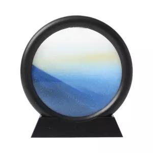 슬로우 모래멍 샌드 아트 액자 (블랙 블루) DK80디자인시계 탁상장식 그림 인테리어 움직이는 원형