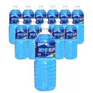 사계절 에탄올 워셔액 1.8L 12개입차량크리너 자동차 차량셔 자동차셔 세정 세정셔 유리 유리제 앞셔