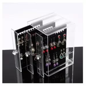 투명 아크릴 귀걸이 정리함 블랙거치대 정리대 보석 케이스 쥬얼리 주얼리 보관함 진열 보관대