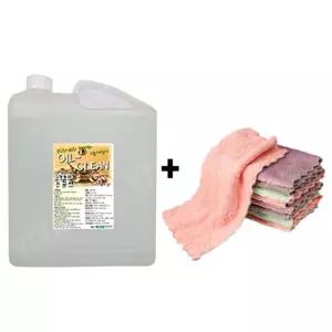 오일크린 4L 1개 X 행주 5장기름때제거 식탁세정주방용클리너 크리너 세정제 세제 찌든 주방제 청소용 세척