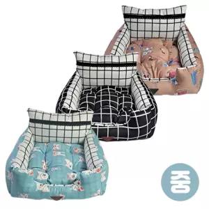 엘리시아 뉴아도라 침대 중애견방석베드 강아지 하우스 쿠션