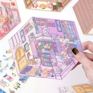 3D 마이숍 데코스티커 20개 1세트캐릭터 놀이 완구 팬시