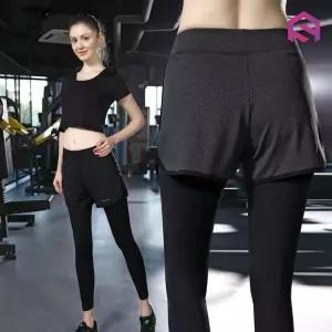 여성 9부 레이어드 레깅스 트레이닝 타이츠 운동타이즈 바지 스포츠 팬츠