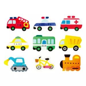 유아 교육자료 육상교통 9종찍찍이 찍찍이키트 펠트찍찍이 모형 탈것찍찍이 찍찍이 교구 세트