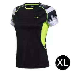 LiNing 스포츠 여성 반팔 티셔츠 국가대표 블랙XL (AAYM014-2) 운동복 여자 헬스 활동성을챙긴 착용감좋은