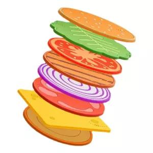 실리콘 햄버거 컵받침 세트 홈 인테리어 소품티코스터 집들이선물 귀여운 주방 카페 감성