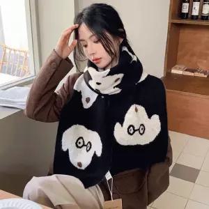 스마트강아지 목도리 머플러 남성 니트 커플 여성 템커플 겨울