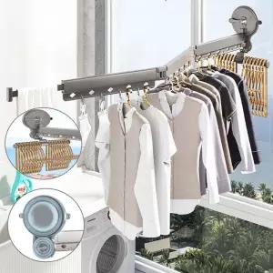 흡착식빨래건조대 아기 3단집개있음이불 대형 수건 튼튼한 양말 실내 식건조대 접이식 원룸