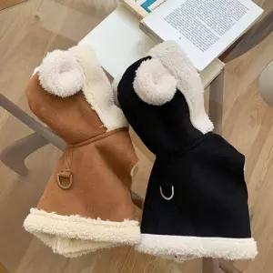 코코아허니 B1CG곰돌이무스탕하네스강아지옷 조끼 산책패딩 패션