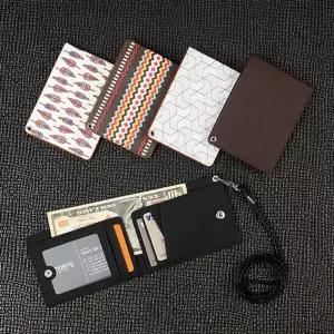 AMMC71 머니클립심플 패션 컬러 패턴 디자인 스트랩 가죽 남성 지갑