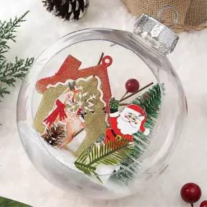 비타리토 스노우 투명 장식볼 15cm 산타루돌프오너먼트 트리 크리스마스 성탄절 소품 트리볼 액세서리