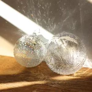 은하수 유리 볼 오너먼트 실버 원형 데코 소품 트리장식볼 크리스마스 트리볼 장식볼 장식품 인형 용품 성