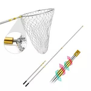 해루질 뜰채 스텐레스 3단 접이식질 바다 민물 물고기 낚시 낚시망 낚시용 용망 뜰망