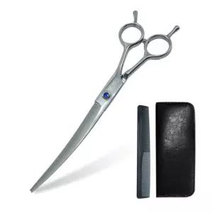 애견 7인치 커브 가위 세트 (블루) 미용 곡선 가집 요술 반려 동물