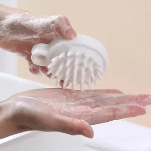 실리콘 두피 마사지 괄사빗 지압 샴푸브러쉬 탈모방지 두피마사지기